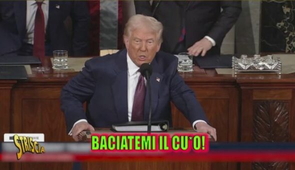 Trump, le navi che dovrebbero «tirare fuori le palle» e altre incredibili sparate viste da Striscia