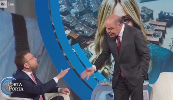 Bruno Vespa sclera in diretta e urla “stia zitto” a Giuseppe Provenzano