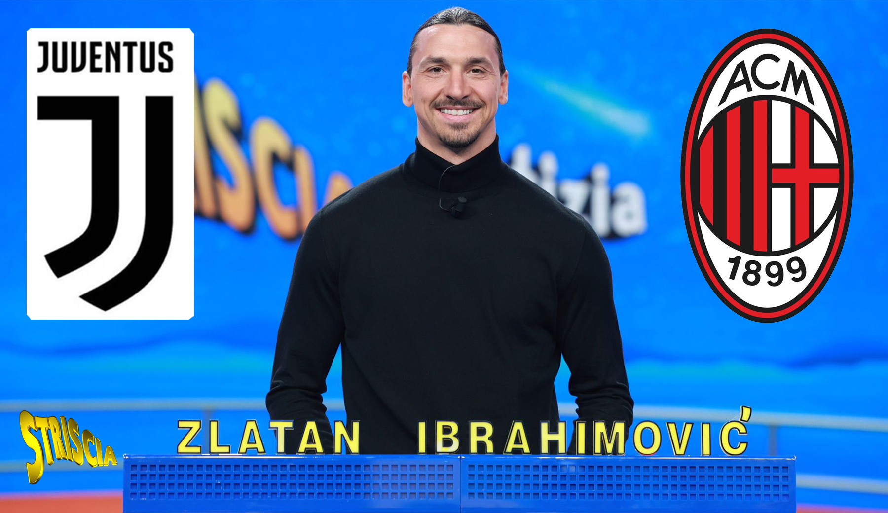 Zlatan Ibrahimovic: dal bancone di Striscia all’attesa per Milan-Juve