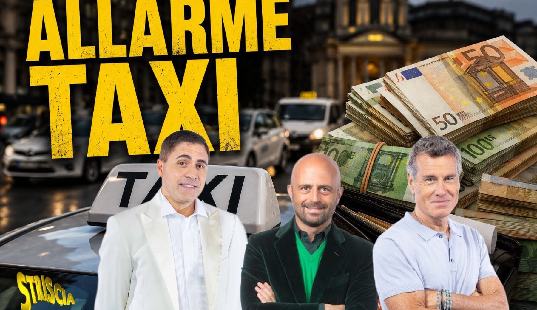 Allarme taxi, prezzi folli e POS guasti: i servizi di Striscia che smascherano i furbetti delle auto bianche