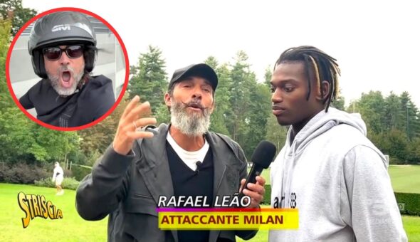 Lele Adani si riprende col telefonino mentre guida il motorino. Rafael Leão pizzicato da Max Laudadio in una situazione simile