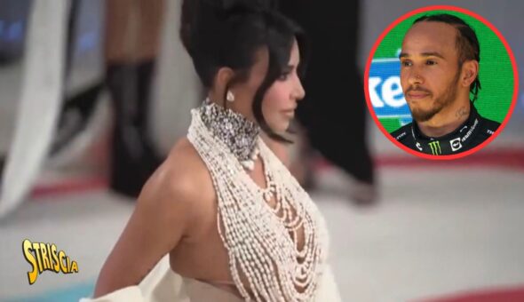 GP di Monaco, il look di Kim Kardashian infiamma il paddock di Hamilton