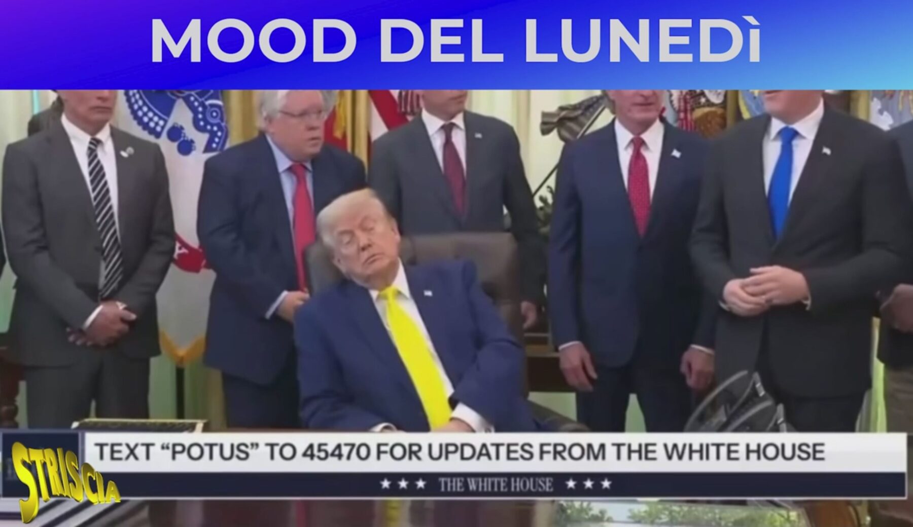 Donald Trump si addormenta in diretta dalla Casa Bianca