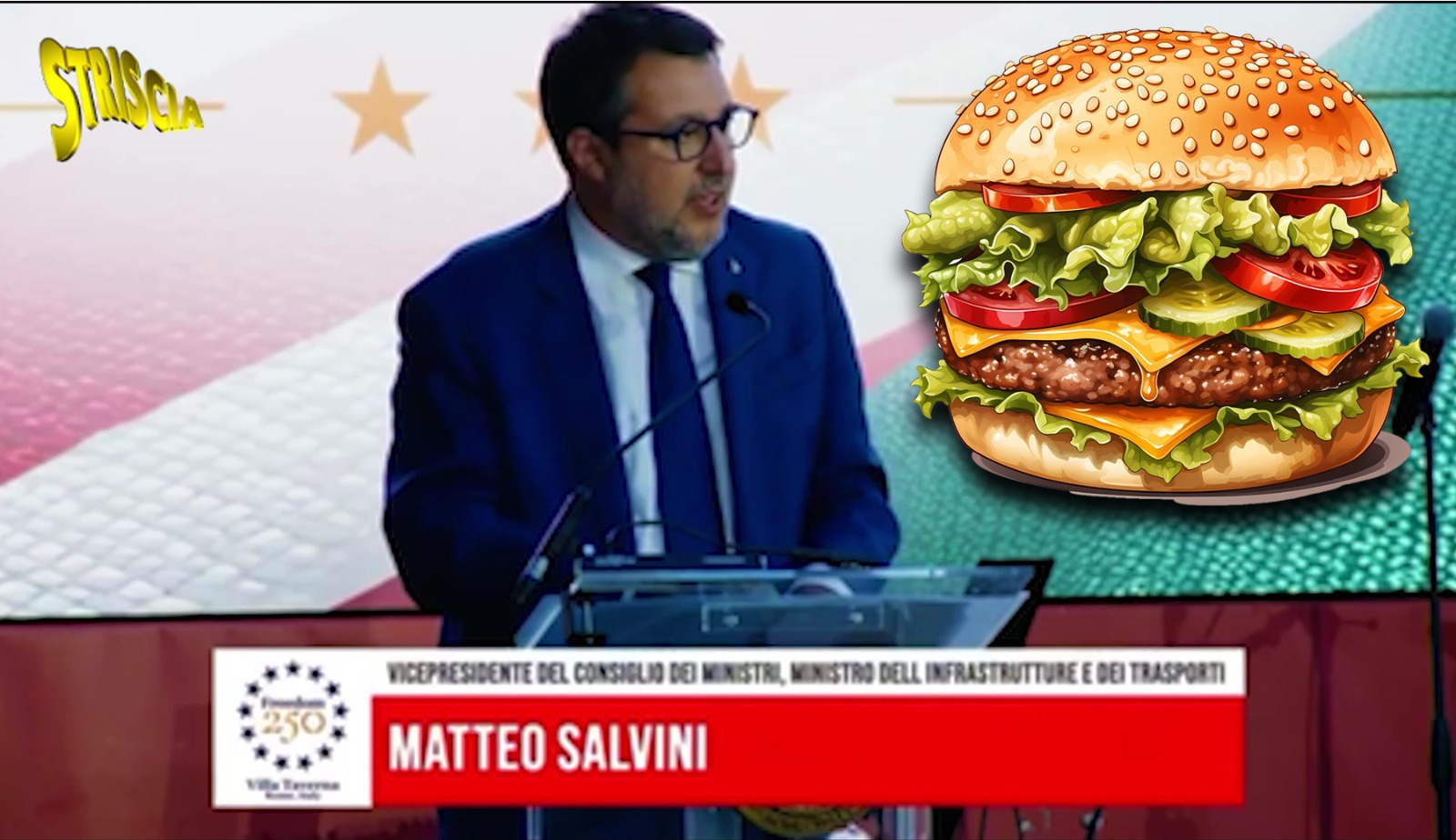 Salvini alla festa per l’Independence Day americano: “Taglio il discorso perché mi arriva un buon profumo di hamburger”