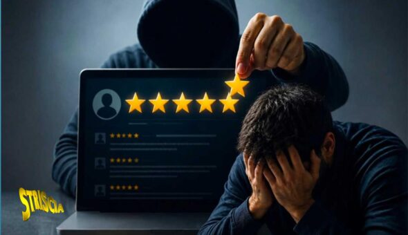 Recensioni comprate, clienti truffati: Striscia svela il business che inganna migliaia di consumatori